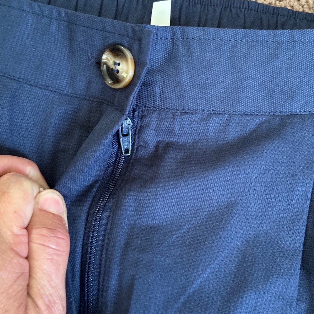 Halara Navy Blue High Waisted Pleated Jogger Pants Size M NWT - Picture 4 of 9